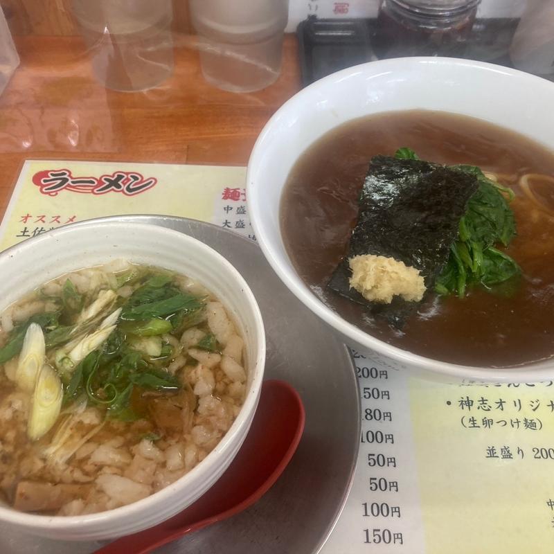 美味だし煮干し餡かけつけ麺　熱盛り(栃木中華そば 神志)