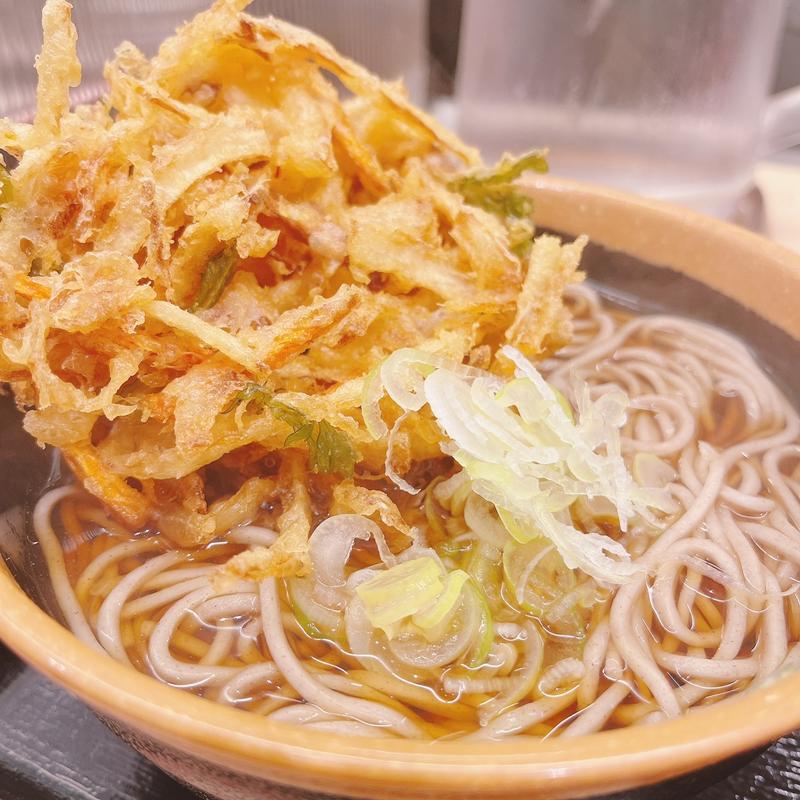 かき揚げそば(そば処 めとろ庵 門前仲町店)