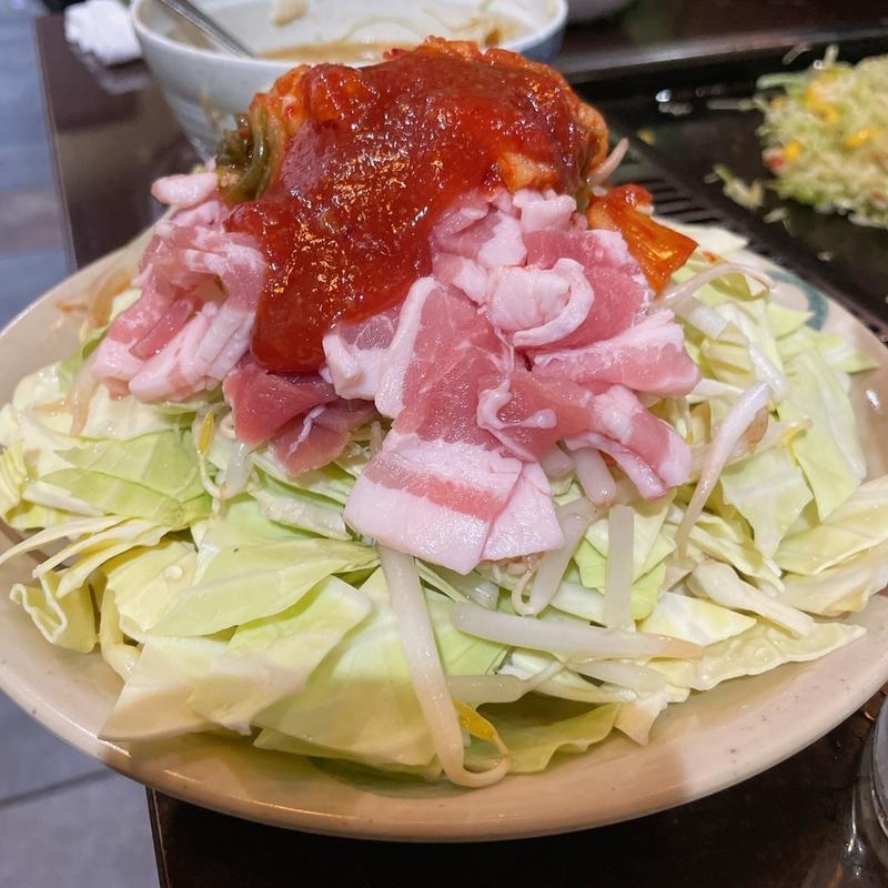 豚キムチ焼きそば(もん吉)