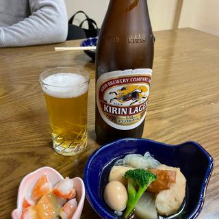 ビール＆お通し(串焼き 与兵)