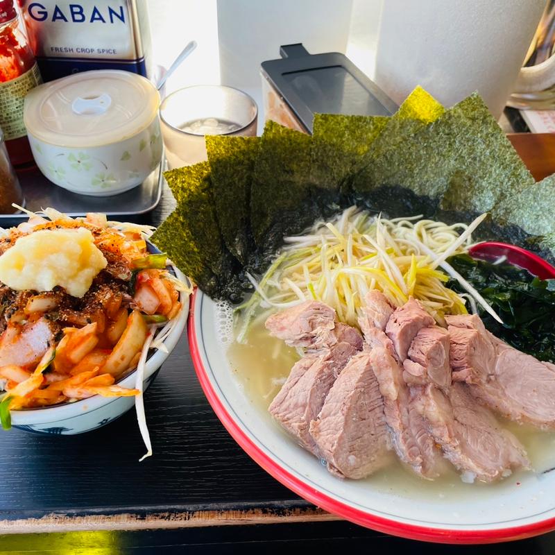 ネギ塩チャーシュー＋ミニネギ丼(ラーメンショップ 122号騎西店)