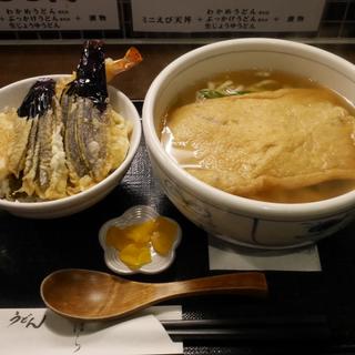 ミニ天丼定食(饂飩工房 うばら)
