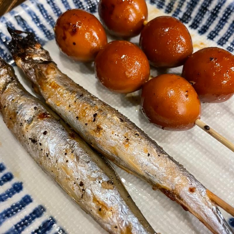 ししゃも、うずら(やきとり谷)