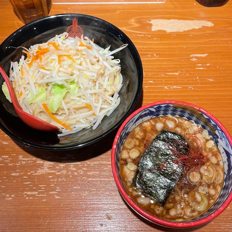 濃厚魚介黒味噌つけ麺(三田製麺所 阪神野田店)