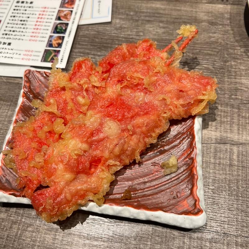 紅しょうが天(天ぷらと寿司酒場 新天家-しんてんち- 長岡店)
