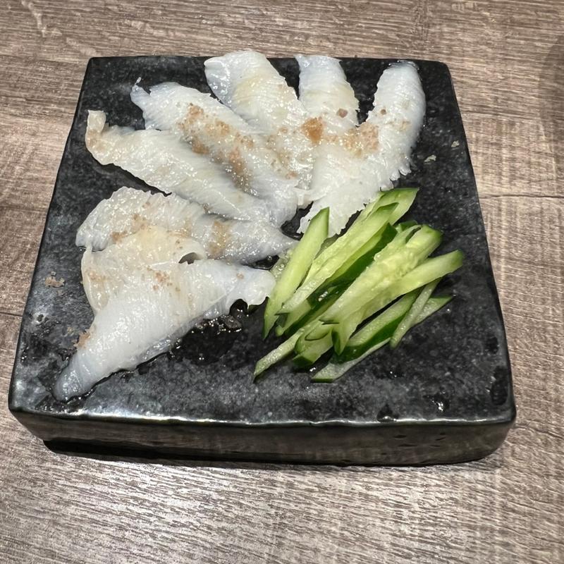 えんがわカルパッチョ(天ぷらと寿司酒場 新天家-しんてんち- 長岡店)