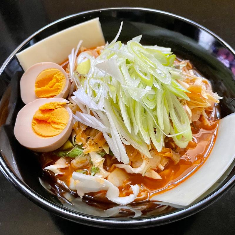 ｢八道｣激辛ラーメン+味玉トッピング(ジョイフル本田 千葉ニュータウン店)