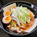 ｢八道｣激辛ラーメン+味玉トッピング(ジョイフル本田 千葉ニュータウン店)