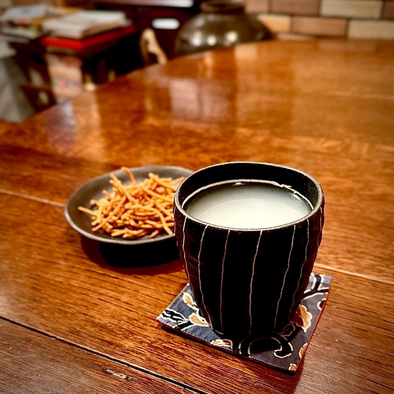 蕎麦湯割り雲海(そば処　玄庵)