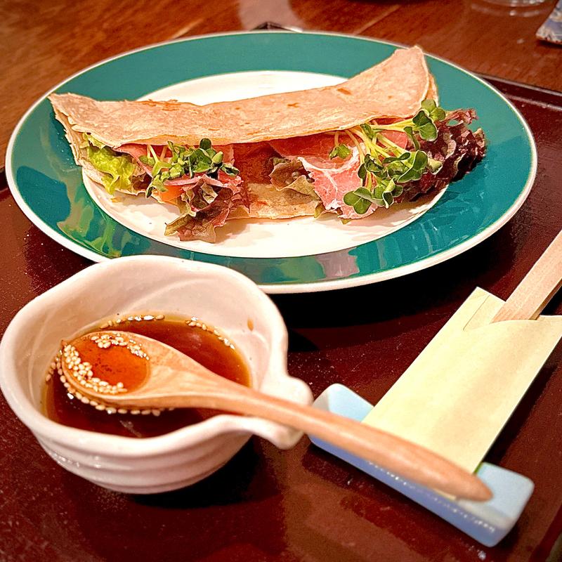 そばクレープ(そば処　玄庵)