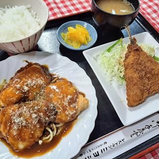 チキンピカタアジフライセット(レストラン ミヨシ)