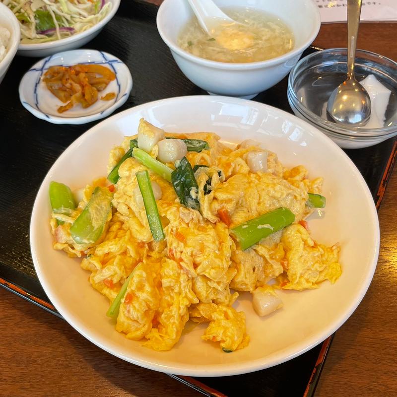 小貝柱と玉子炒め定食(楽蜀坊)