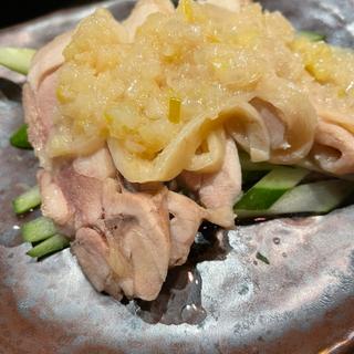 蒸し鶏のネギソース(西安刀削麺 匠心)