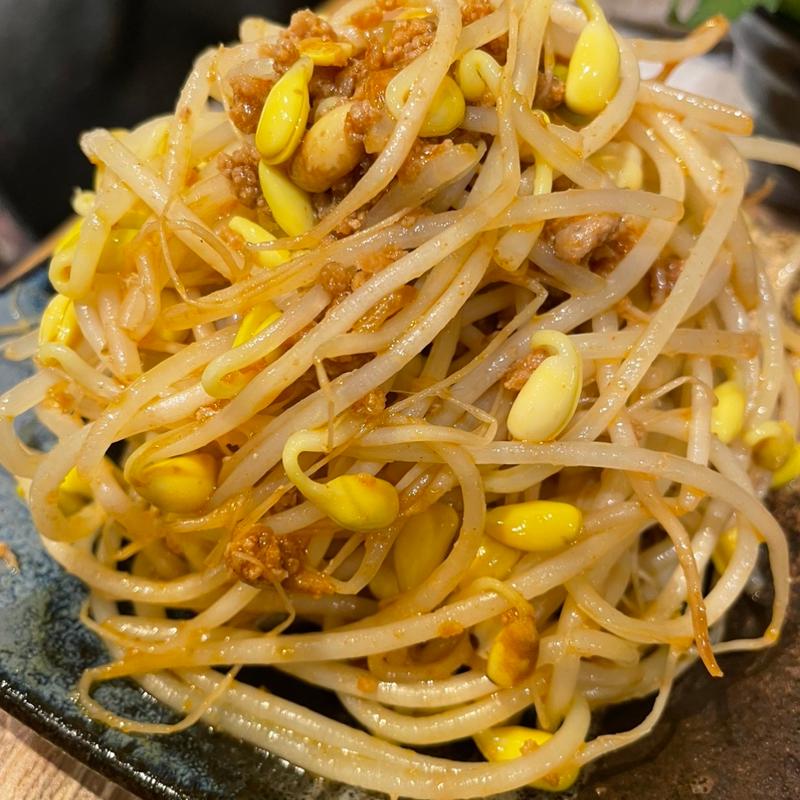 やや辛い肉味噌もやし(肉汁餃子のダンダダン 水道橋店)