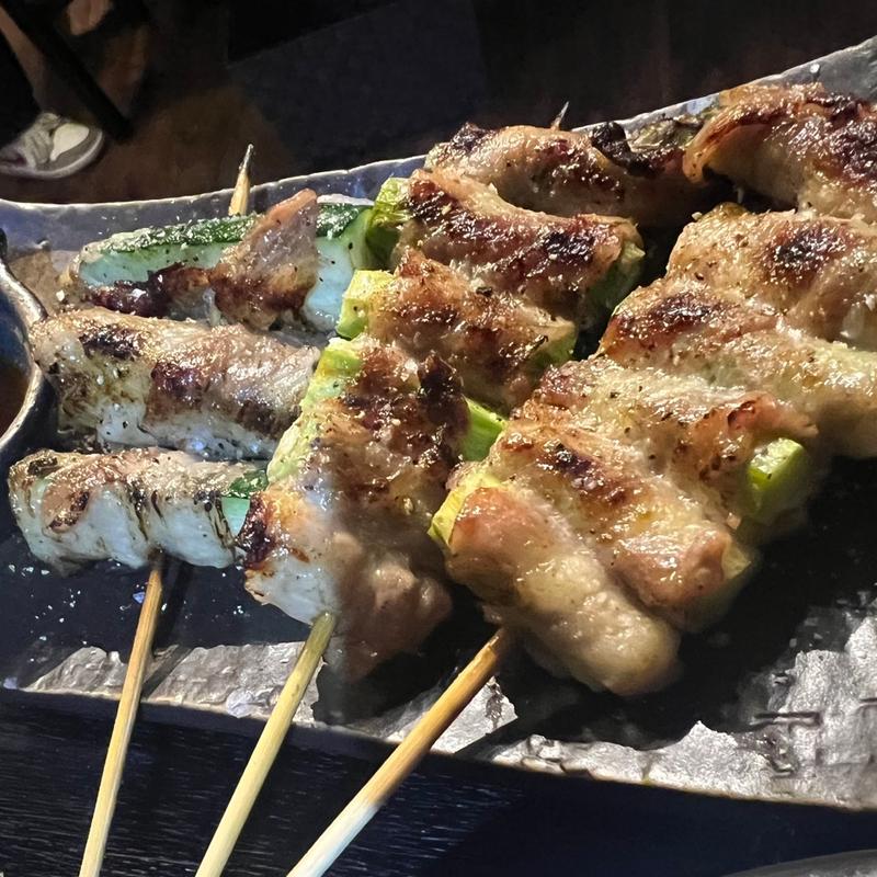 アスパラ巻き、ズッキーニ巻き(野菜巻き串 とらの巻)