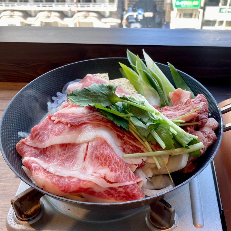 すき焼き定食(並)(すき焼き串焼 北斗 GEMSなんば店)