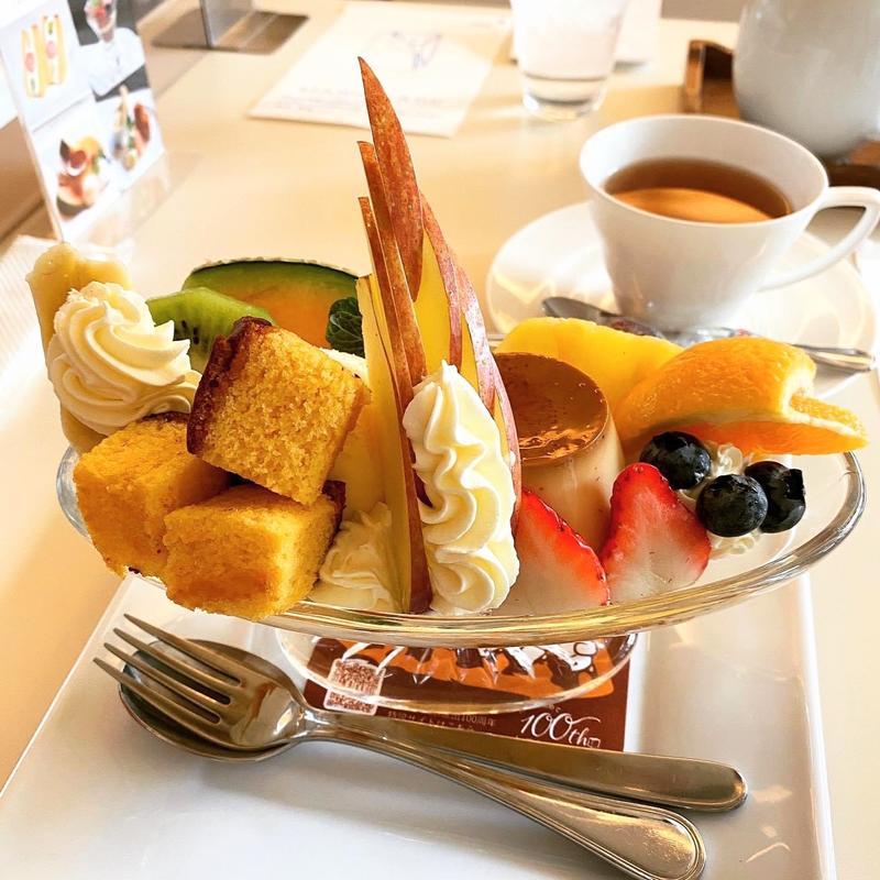 プリンアラモード(BUNMEIDO CAFE・文明堂東京日本橋本店)