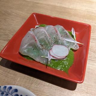 本日のカルパッチョ 自家製葱オイル(鮨とおでん ＆ 新川店)