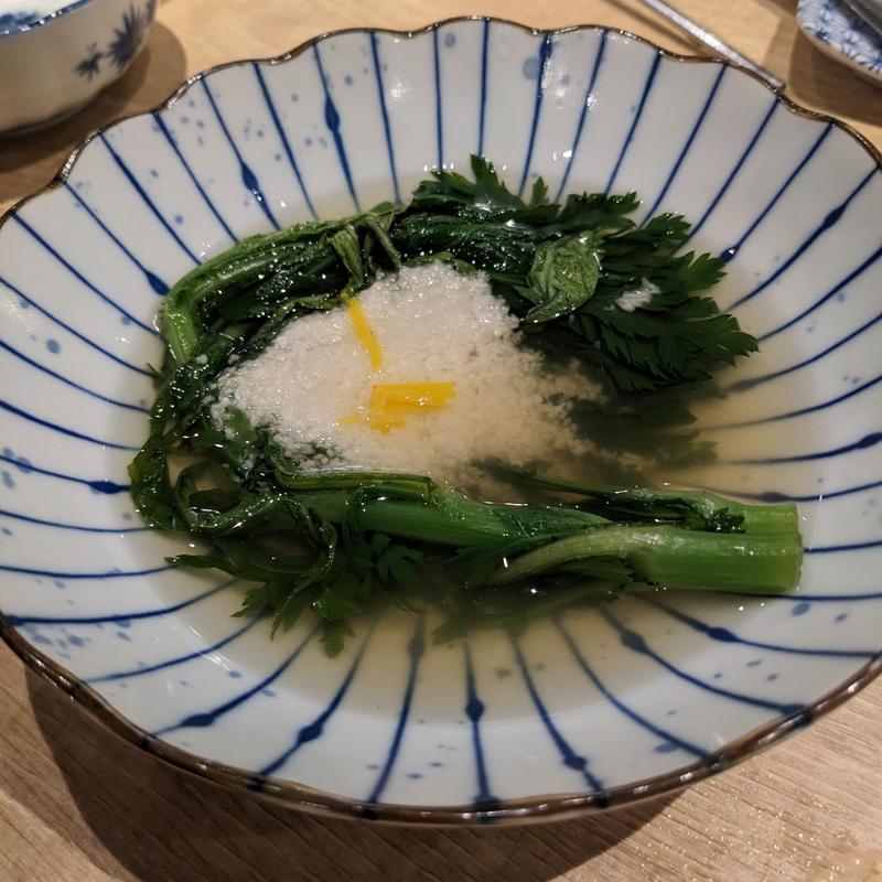 おでん とろろ春菊(鮨とおでん ＆ 新川店)