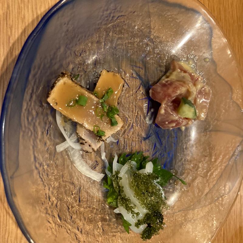 バター焼きセットの前菜(糸満漁民食堂 )