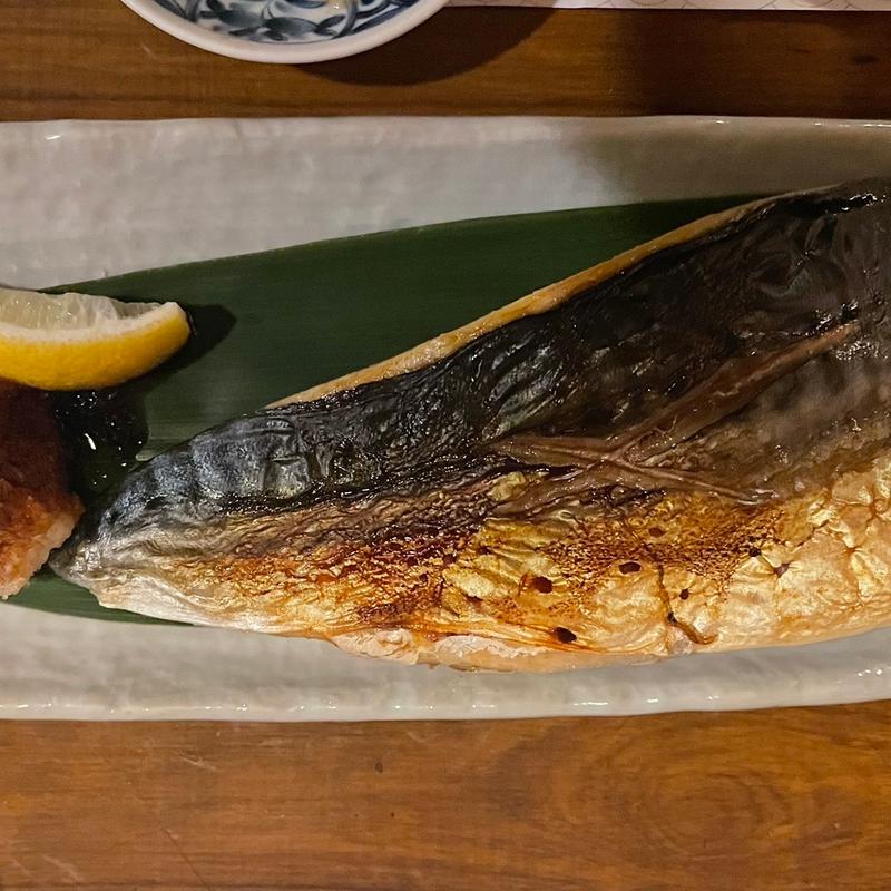 原始焼き　サバの塩焼き(囲炉裏焼きと蕎麦の店 うえ田)