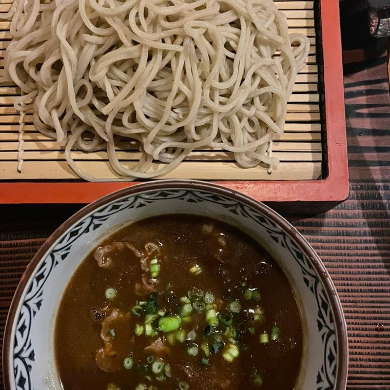 カレーつけ汁蕎麦(囲炉裏焼きと蕎麦の店 うえ田)