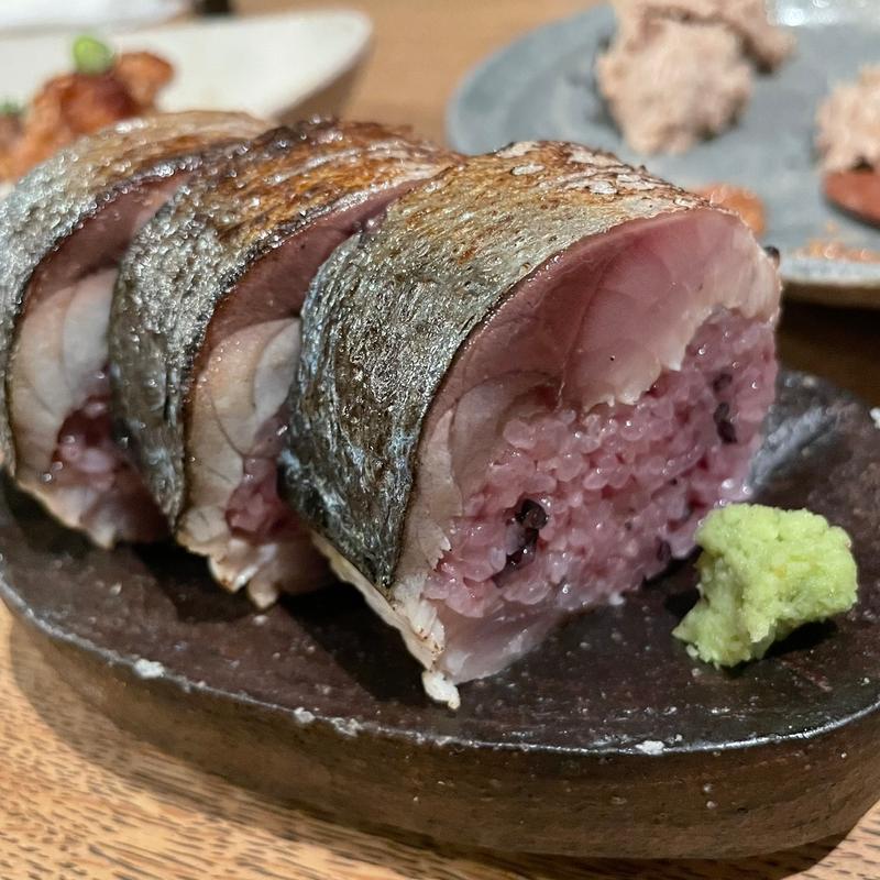 さば寿司(ごはんとお酒布と糸 fudan)