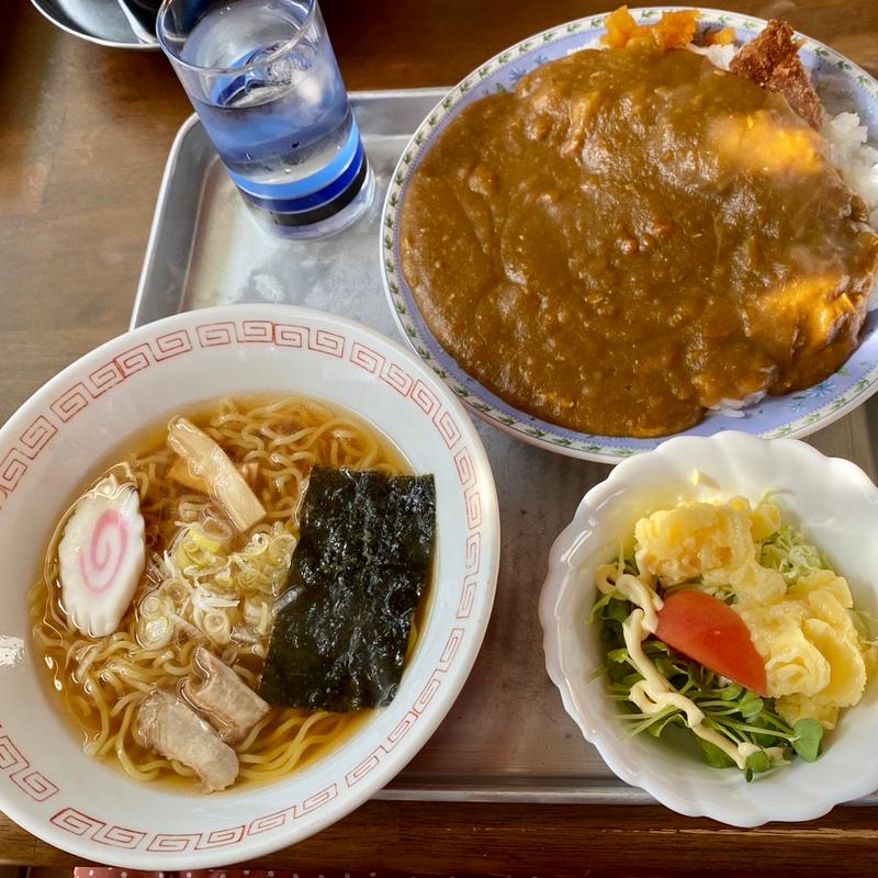 カツカレーセット(やまき食堂)