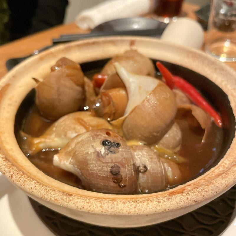 白バイ貝唐辛子紹興酒煮(中華厨房 一歩)