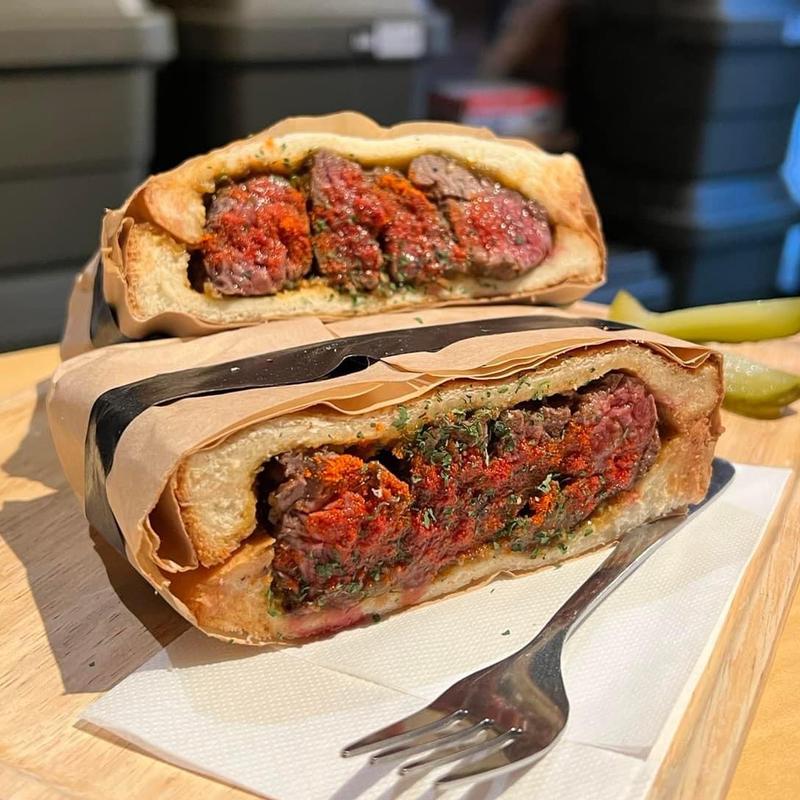 ホットチリミートサンド(下北沢 カフェSTABLER Shimokitazawa Meatsand 2nd)