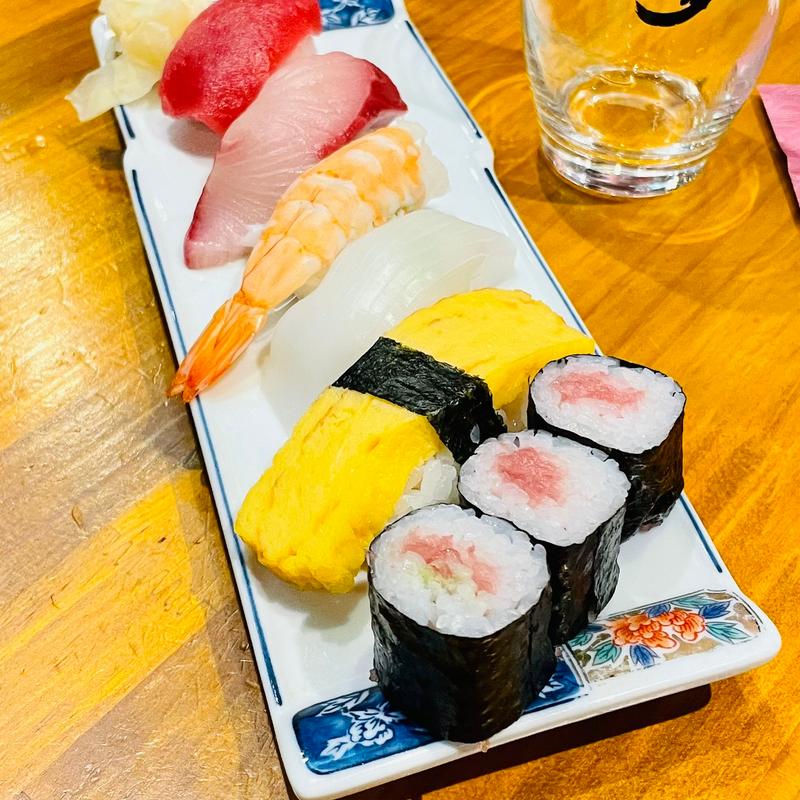 寿司焼肉コラボセット　握り5貫(寿し和 和香苑 （スシカズ ワコウエン）)