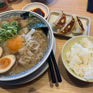 味玉肉そば+餃子セット(丸源ラーメン 日立店)