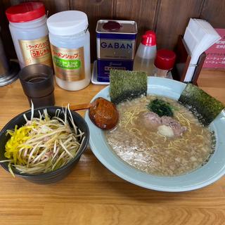モーニングサービスラーメン、ネギ丼(ラーメンショップ椿 松伏店)