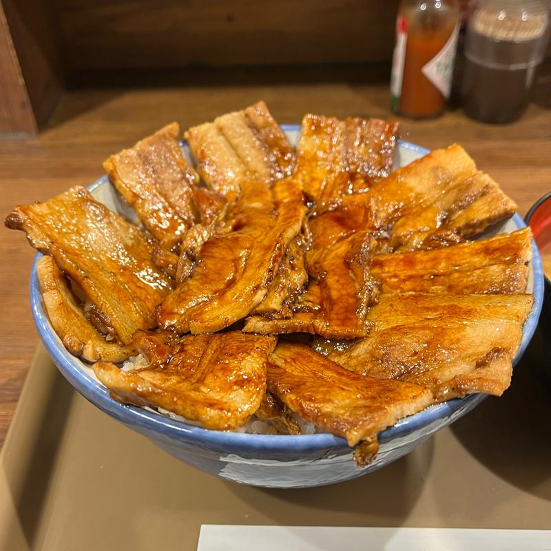 肉大盛　秘伝のタレ炙り豚丼(あぶり丼　浜とん　赤羽店)