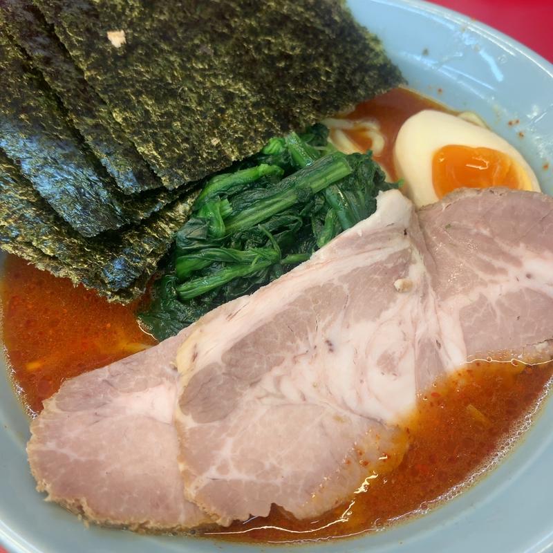 特製ラーメン　激辛トッピング(横浜らーめん 武蔵家 東名川崎店)