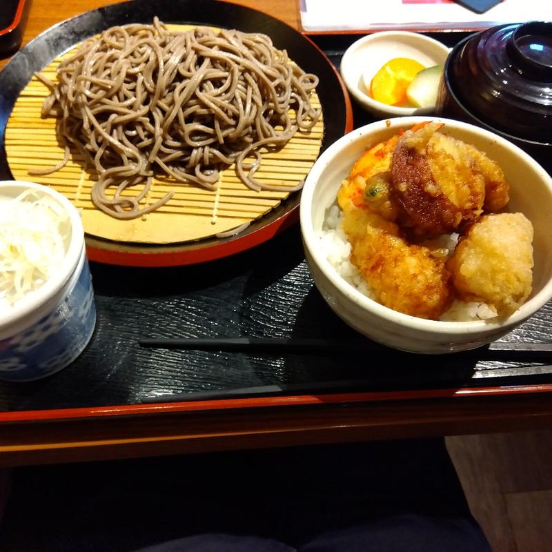 そばセット（小天丼）(浅草割烹天とよ神保町店)