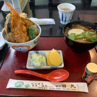 天丼セット（かけ蕎麦）(昌久)
