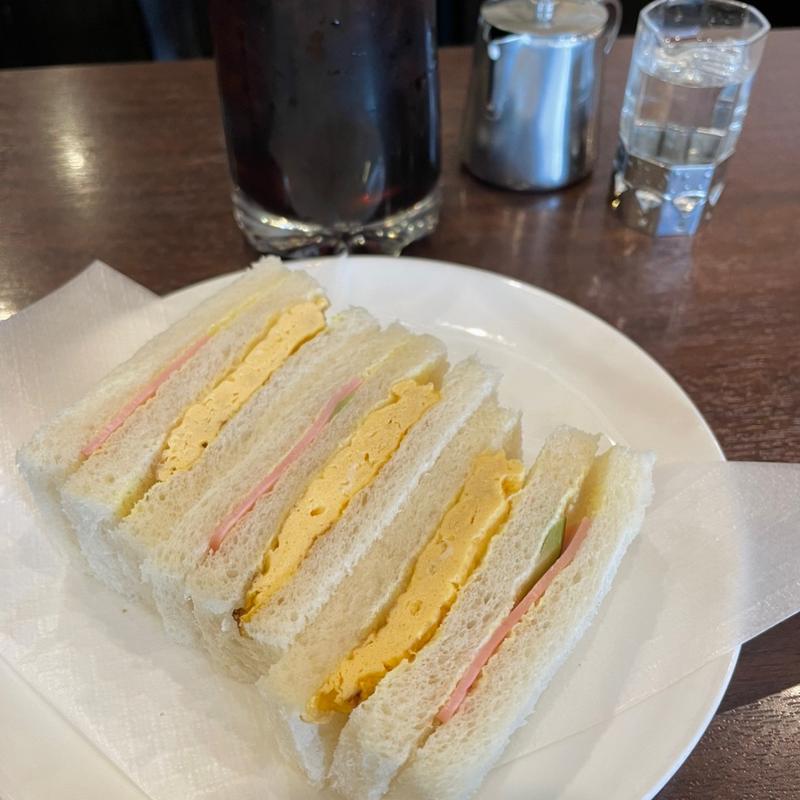 モーニング　サンドイッチ　アイスコーヒー(COFFEE YアンドA)