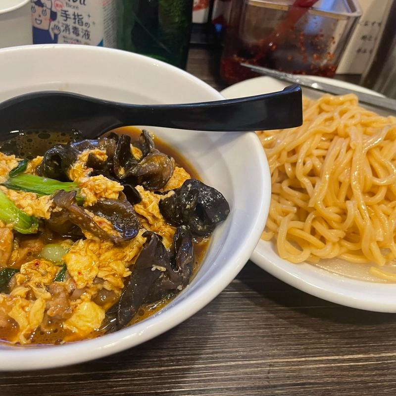 きくらげ玉子つけ麺(元祖中華つけ麺大王総本店)