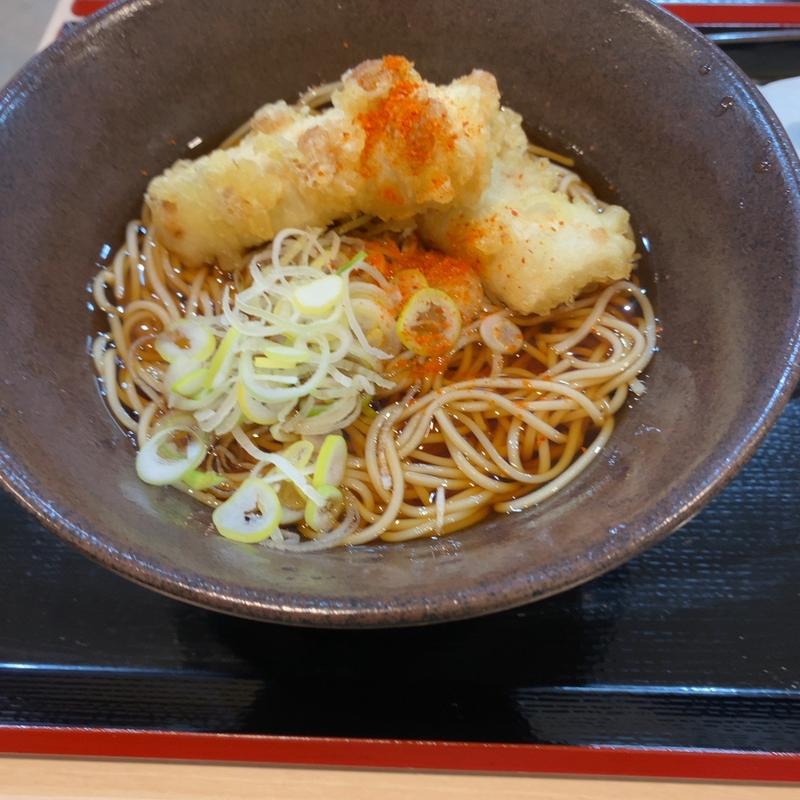 かけ　　トッピングにちくわ天(ゆで太郎 堺筋本町店)