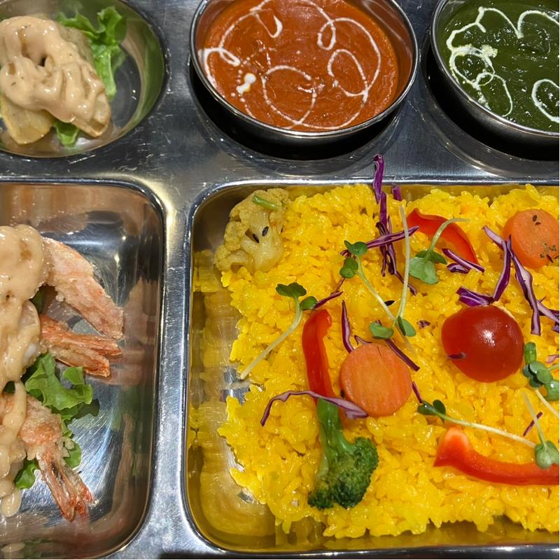 サフランライス　エビセット(インドレストランナンハウス プレミアム(イオンモール長久手店))