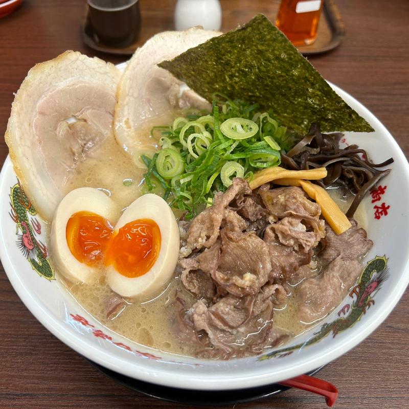 たんしゃぶラーメン(背脂醤油ラーメン 谷口商店)