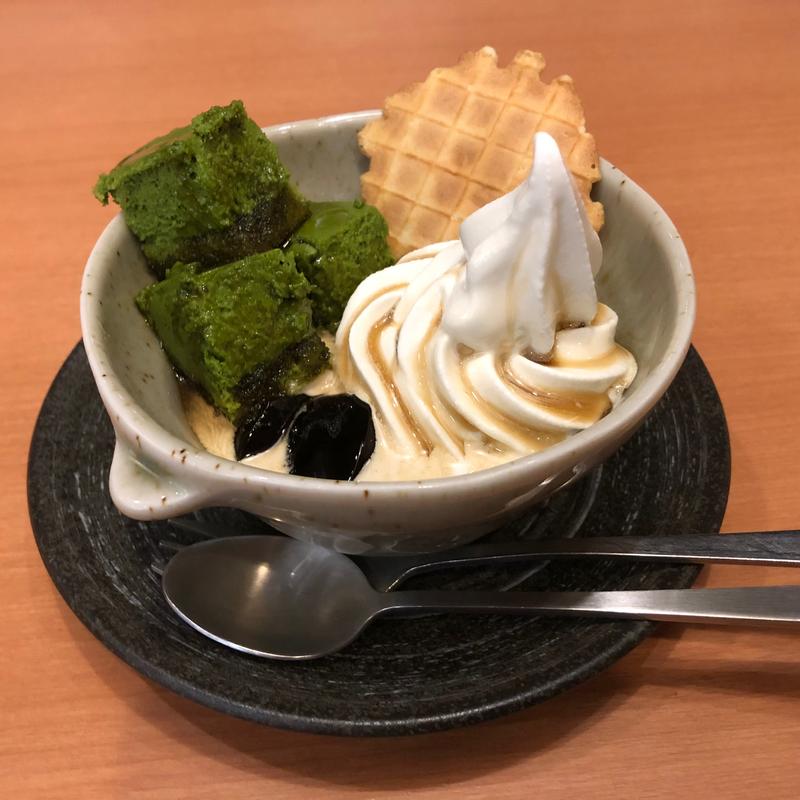 黒糖ゼリーと抹茶ムース(夢庵 カリブ梅島店)