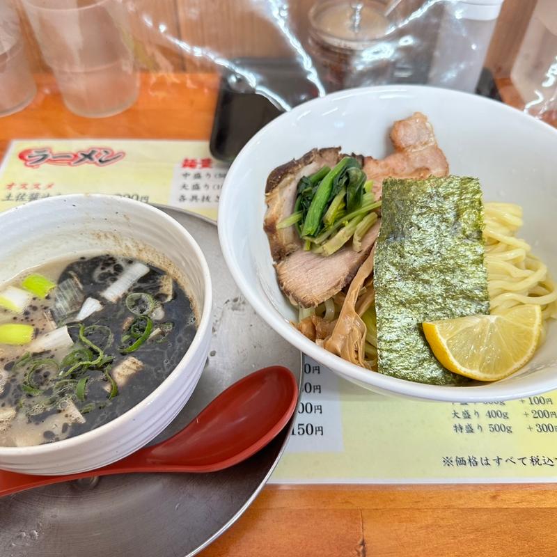 濃厚豚骨黒マー油つけ麺(栃木中華そば 神志)