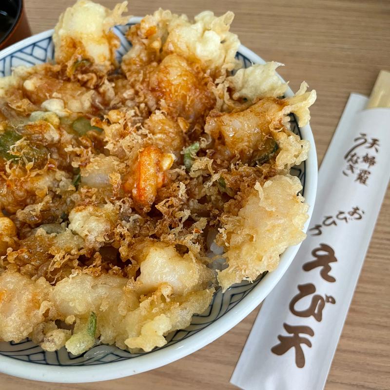 かき揚げ天丼(おびひろえび天)