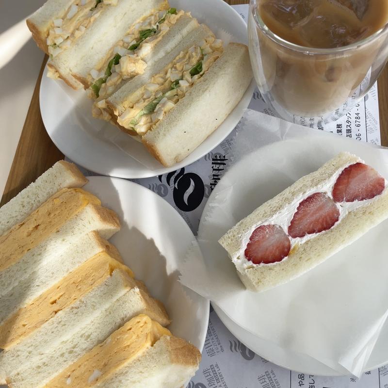 たっぷりたまごイチゴサンド厚焼きたまご(藤田珈琲 the ROASTERY Lab.)