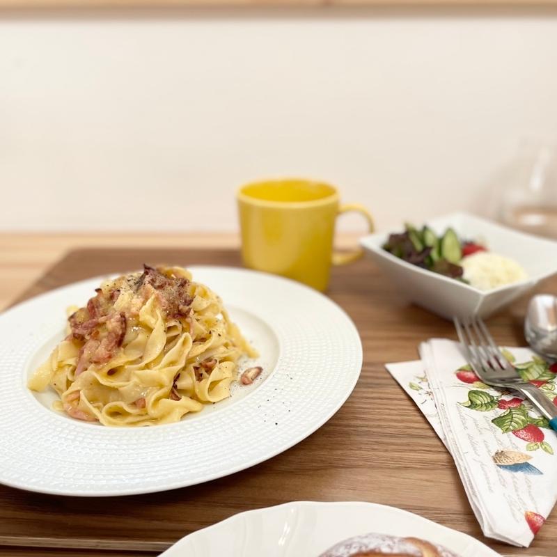 手打ちパスタセット カルボナーラ(リトルマイキッチン)