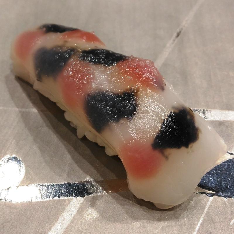 千葉のアオリイカ 錦鯉仕立て(鮨一也)