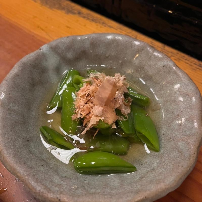 スナップえんどうのおひたし(ヱビス屋)