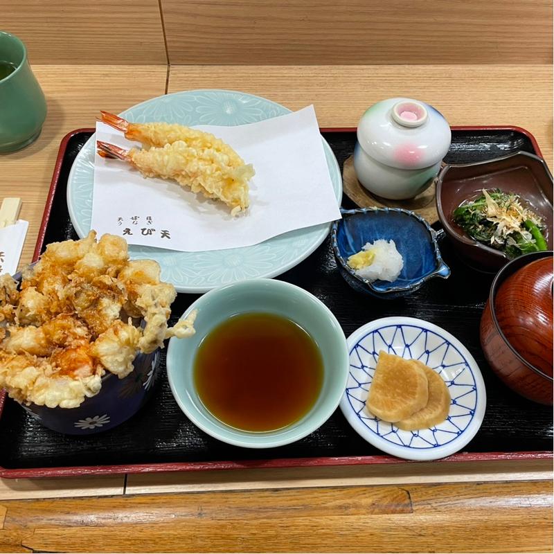 天ぷら定食(おびひろえび天)